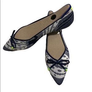 NEW ROTHY’S The Botanical Navy Flats Sz 7